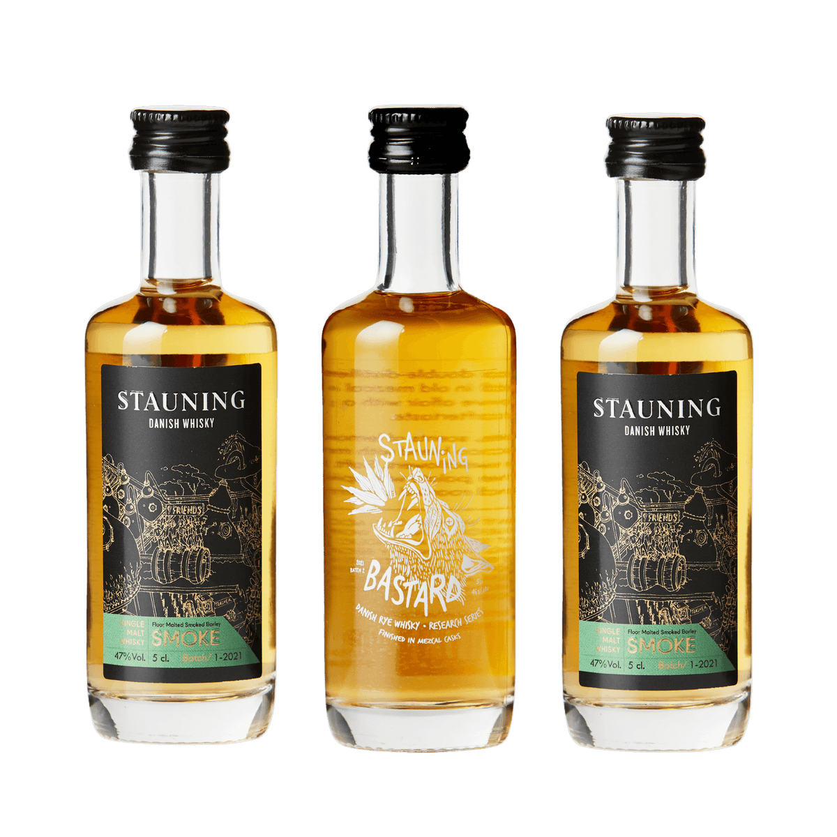 Tag på en Smagsrejse med Stauning Whisky Smagsæt – 2 x Smoke & 1 x Bastard