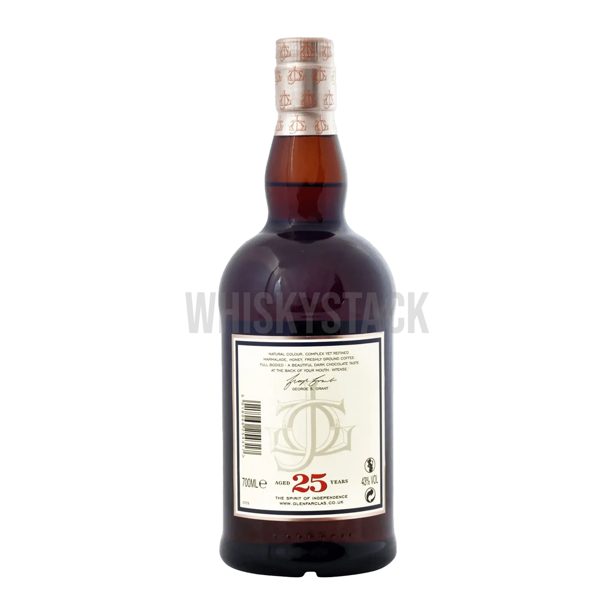 Glenfarclas 25 Years Old Bottle Back