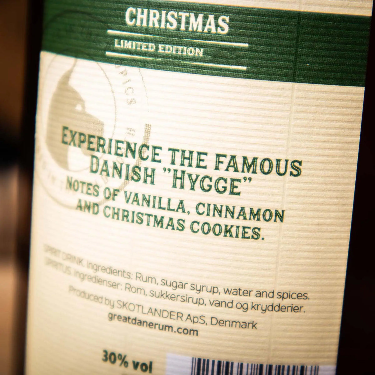 Great Dane Christmas Rom label back