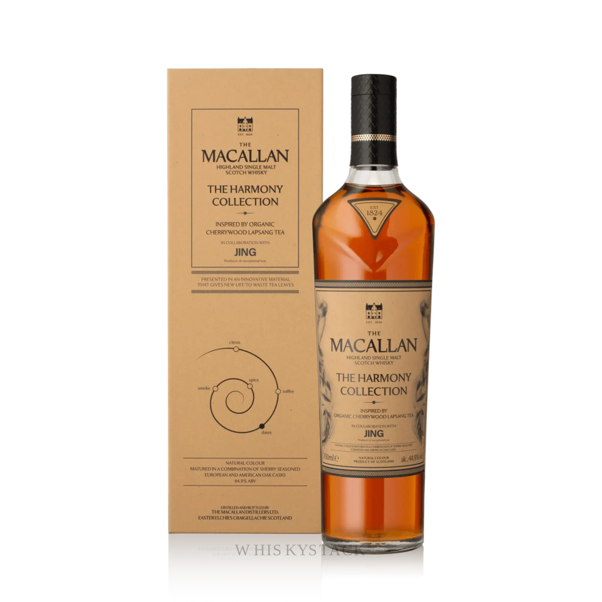 Macallan Harmony Cherrywood Lapsang Whisky Flaske og Boka
