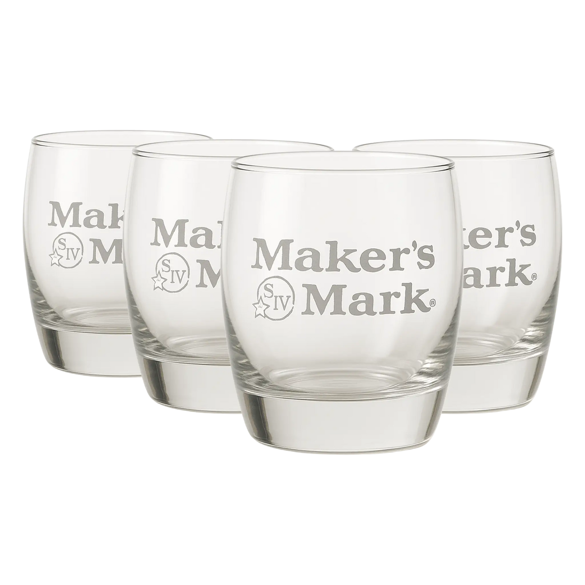 4 stk. Makers Mark Bourbon Glas Whiskystack