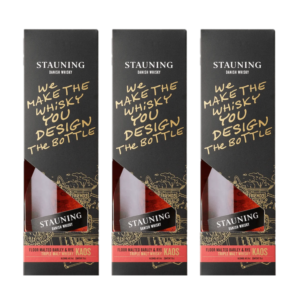 3 x Stauning KAOS Design Edition – En smagsrejse i dansk design og whiskyhåndværk