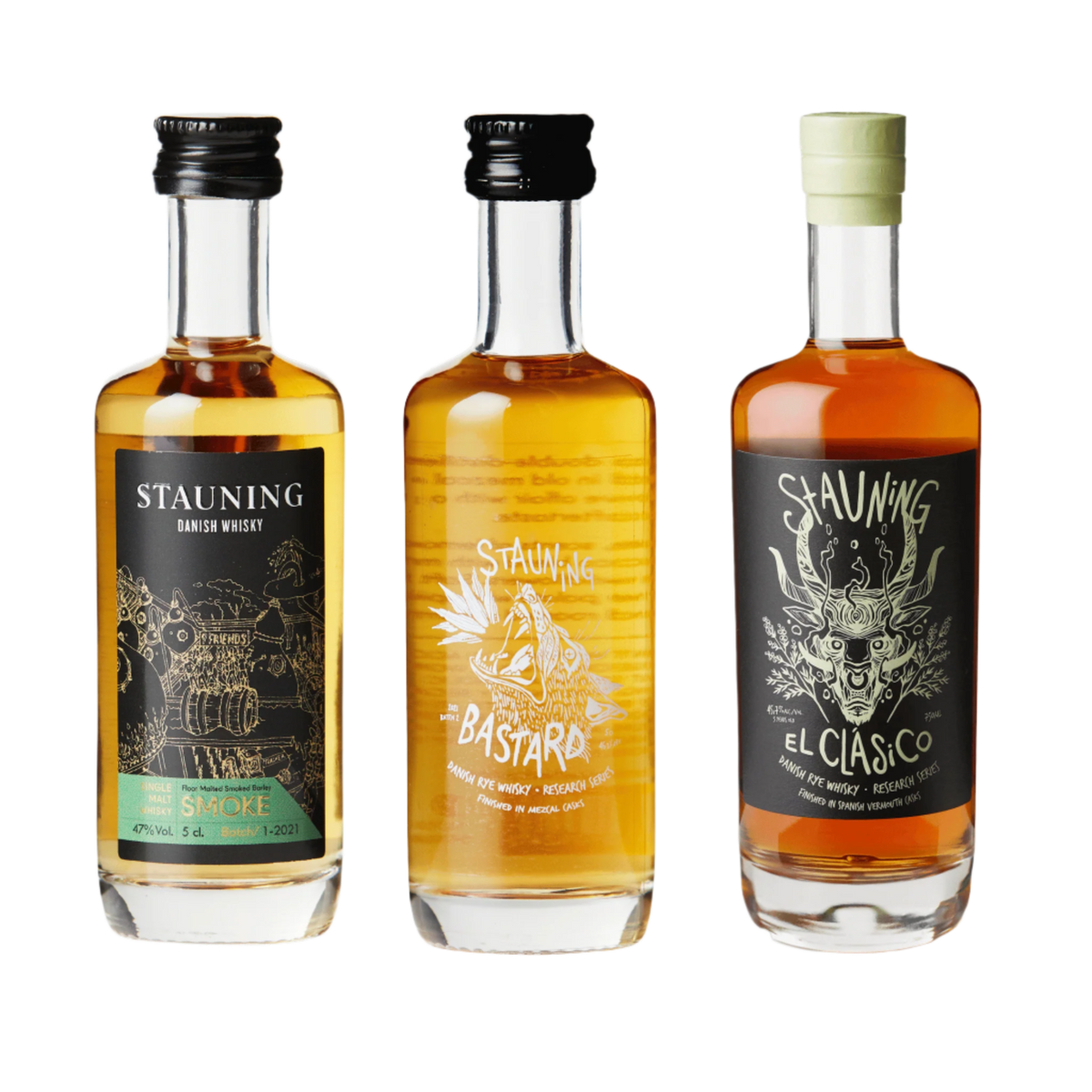 Stauning Whisky Smagsæt – En Smagsrejse Gennem Dansk Whiskyhåndværk