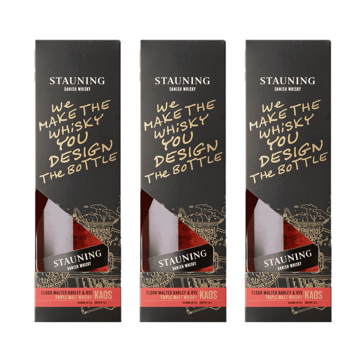 Unik Whiskyoplevelse: 3 x Stauning KAOS Design Edition – Begrænset Tilbud