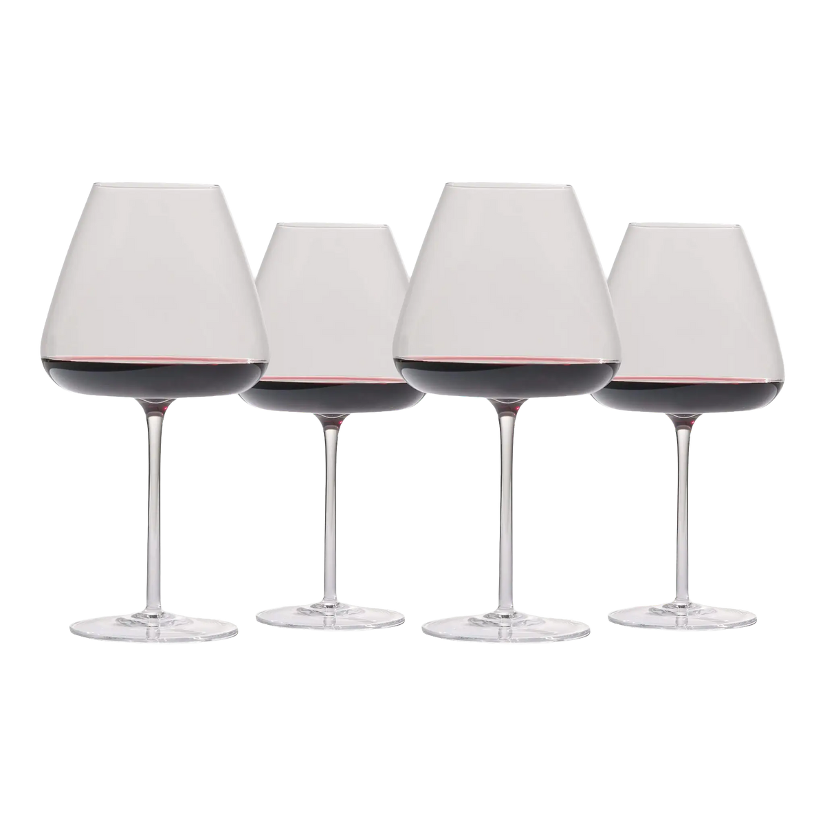 4 pcs. The Mancave Bold Burgundy Glasses