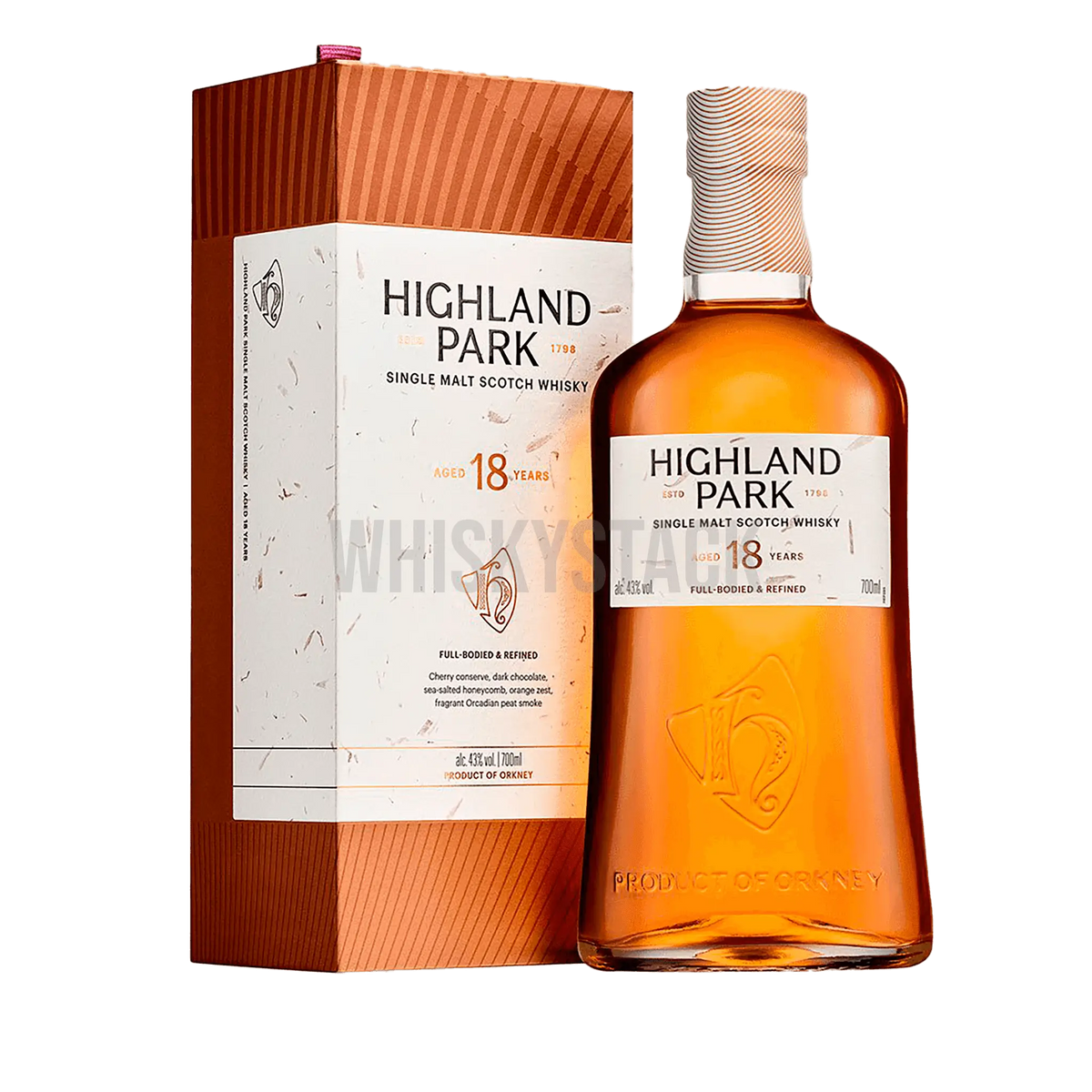 Highland Park 18 Years Flask og box