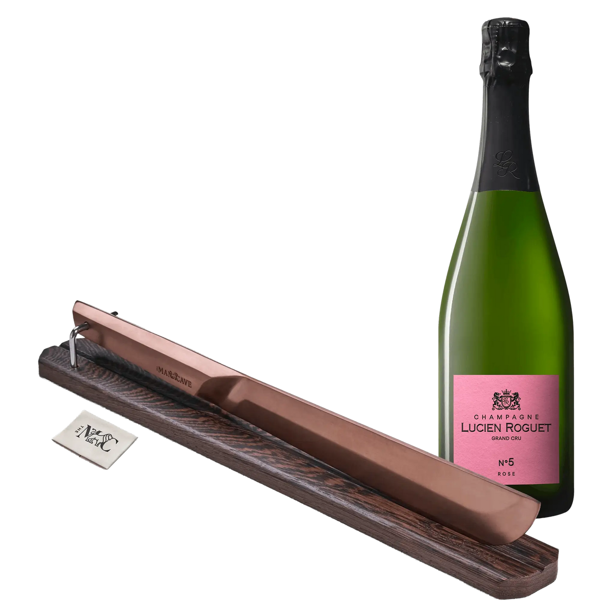 Lucien Roguet No. 5 Rosé + Champagnersäbel Roségold