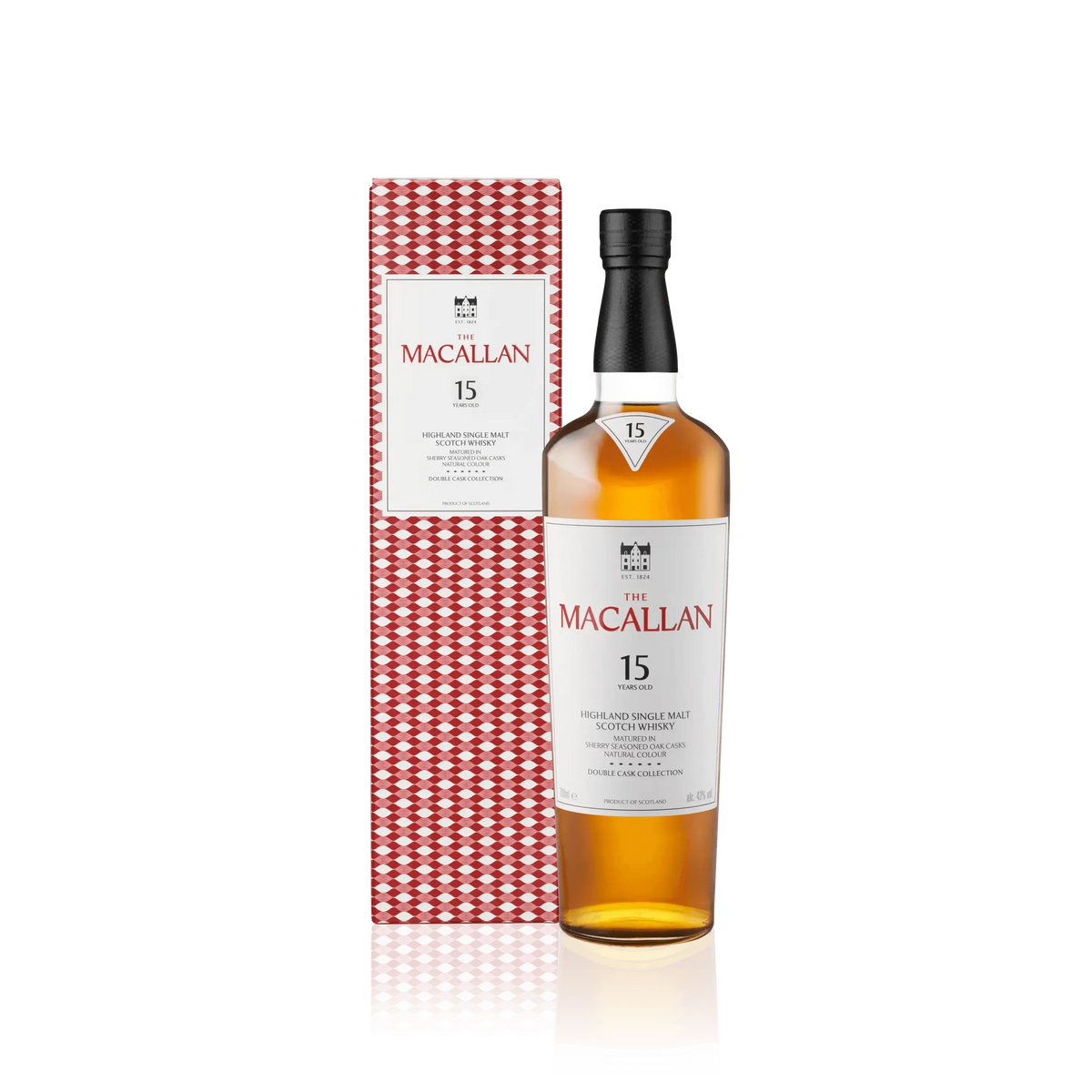 Macallan 15 Years Old Double Cask Flaske og Boks