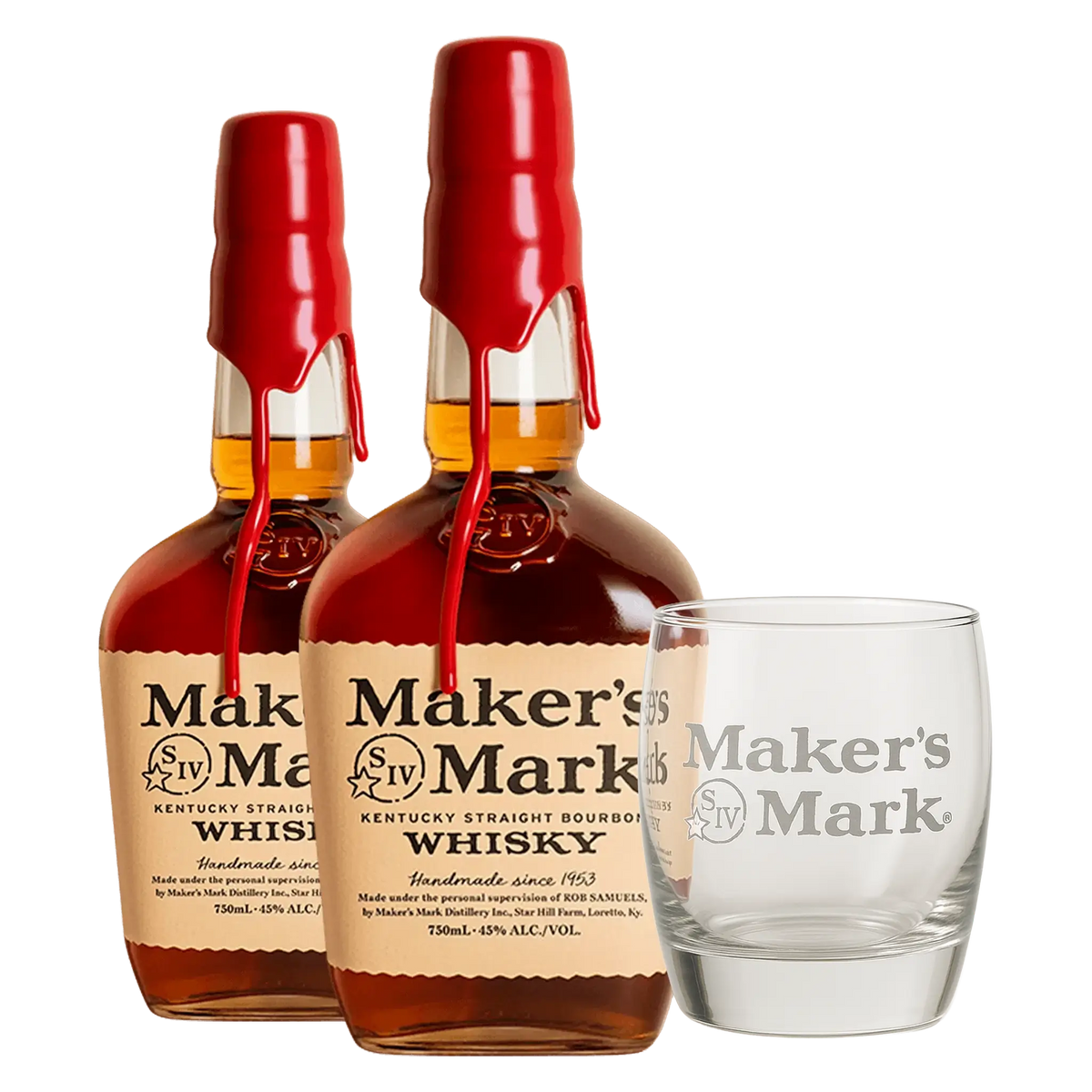 Maker's Mark Bourbon Whisky + GRATIS Maker's Mark Glas