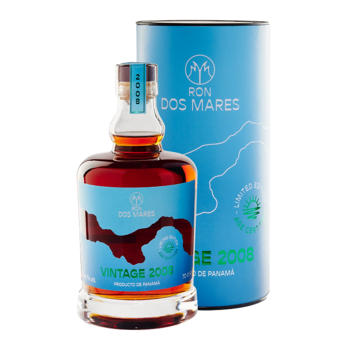 Ron Dos Mares Vintage 2008 16 Jahre Panama Rum Flasche