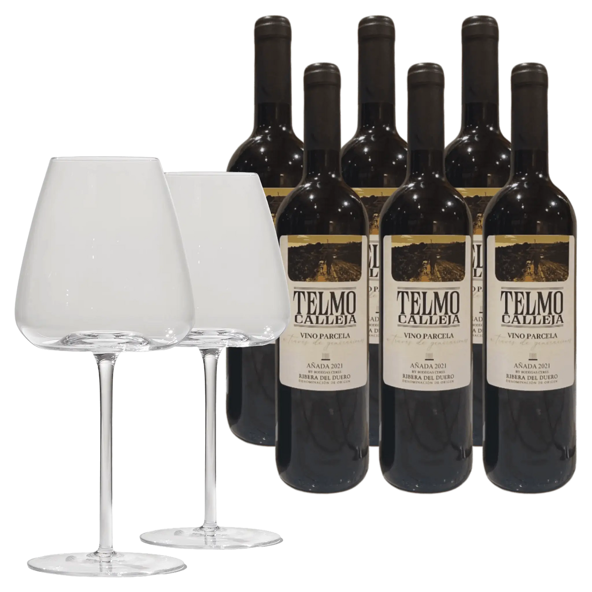 6 Fl. Telmo Calleja 2023 + 2 Bold Bourgogne Gläser
